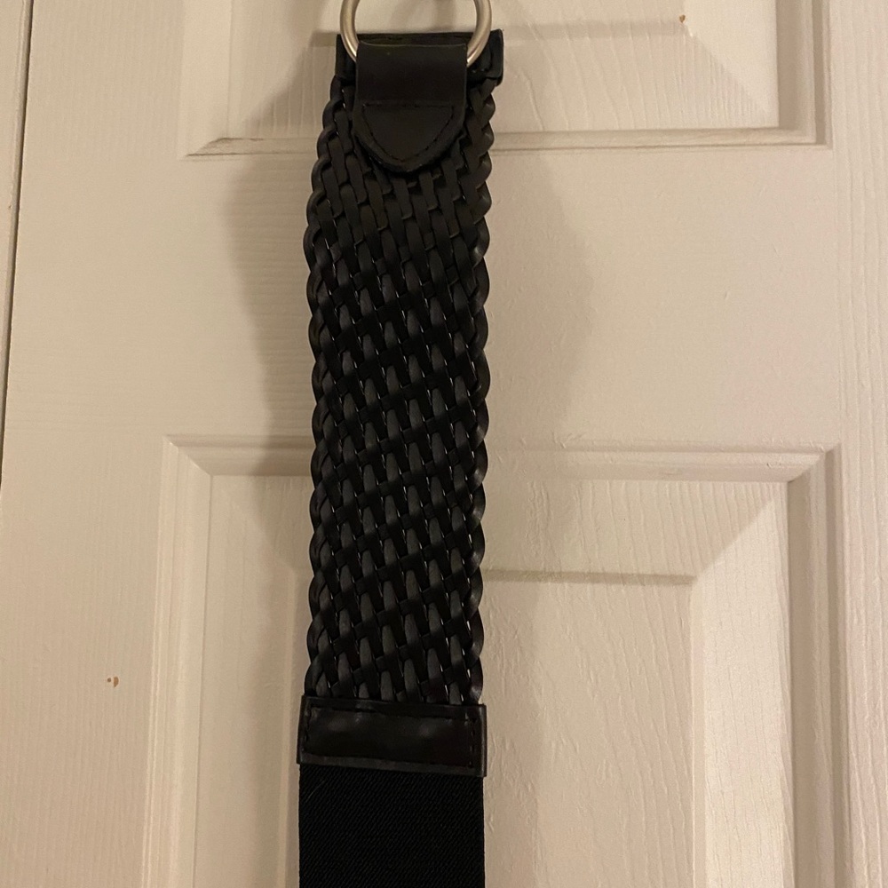Mixed media belt Ann Taylor Loft black size medium nwt